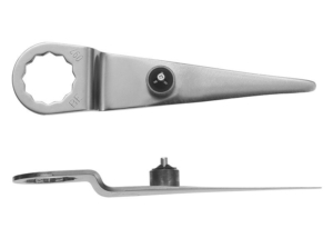 FEIN Schneideklinge, mit Anschlagrolle gekröpft, Länge 58 mm, Packung zu 2 Stück